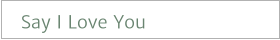 Say I Love You